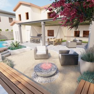Full yard landscape design
